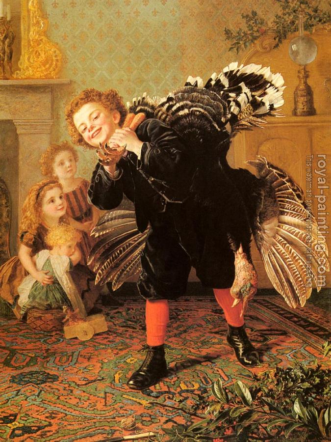 Sophie Gengembre Anderson : Christimas Time, Here's The Gobbler